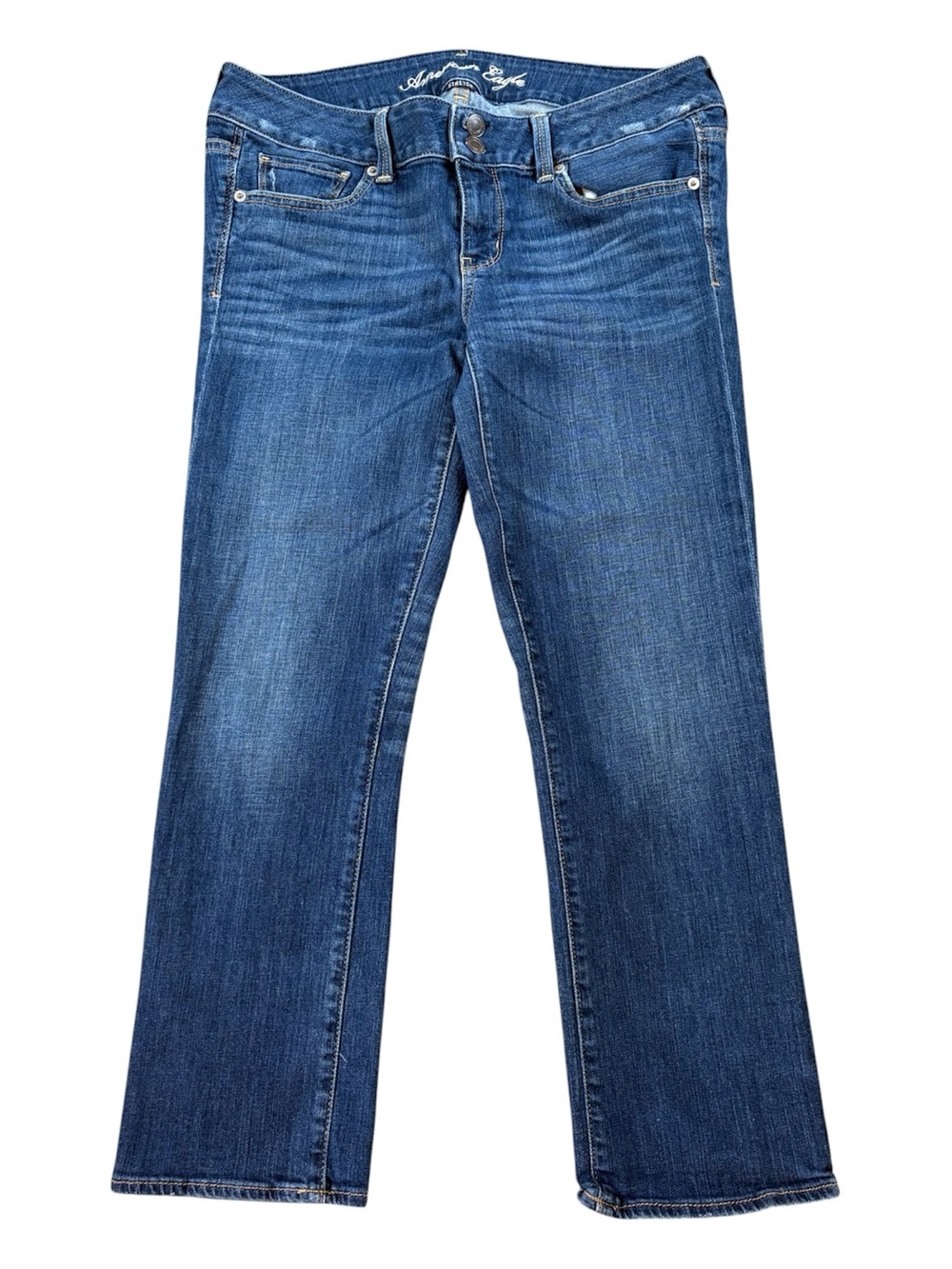 American Eagle Artist Dark Wash Cropped Jeans. Size 10